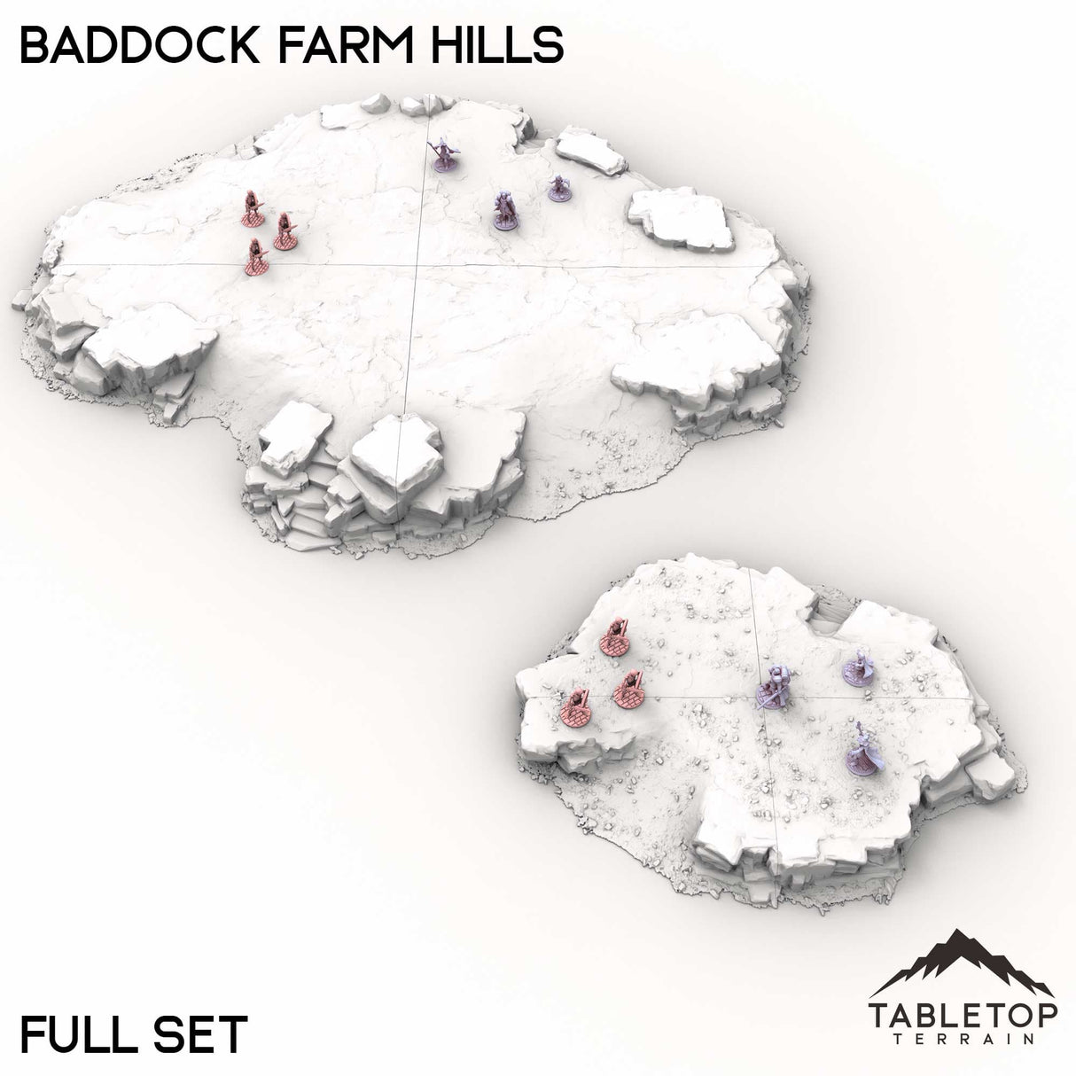 Tabletop Terrain Building Full Set / 32mm Baddock Farm Hills