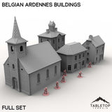 Tabletop Terrain Building Full Set / 32mm Belgian Ardennes Buildings