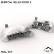 Tabletop Terrain Building Full Set / 32mm Burrow Hills House 2