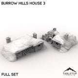 Tabletop Terrain Building Full Set / 32mm Burrow Hills House 3