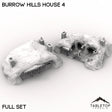 Tabletop Terrain Building Full Set / 32mm Burrow Hills House 4