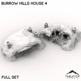 Tabletop Terrain Building Full Set / 32mm Burrow Hills House 4