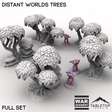 Tabletop Terrain Building Full Set / 32mm Distant Worlds Trees