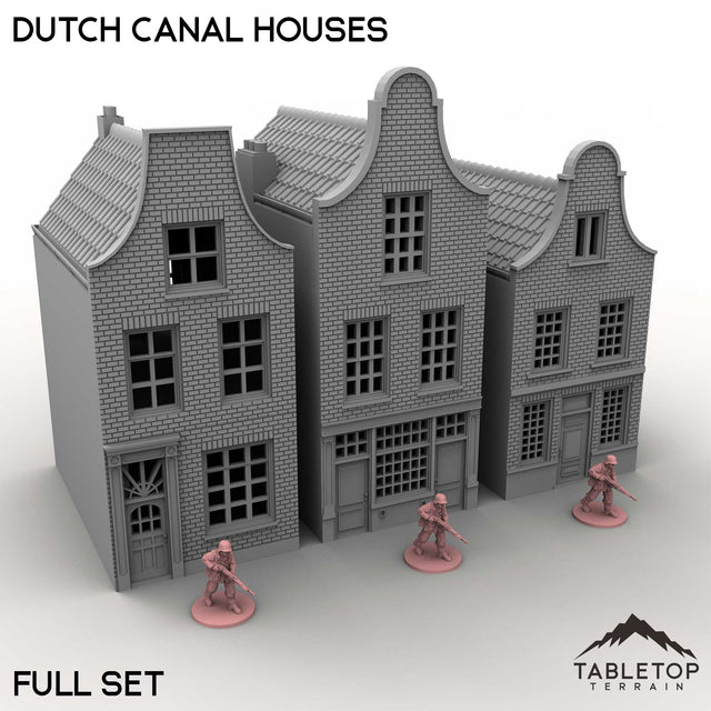 Tabletop Terrain Building Full Set / 32mm Dutch Canal Houses