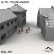 Tabletop Terrain Building Full Set / 32mm Dutch Town Houses