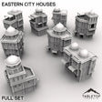 Tabletop Terrain Building Full Set / 32mm Eastern City Houses