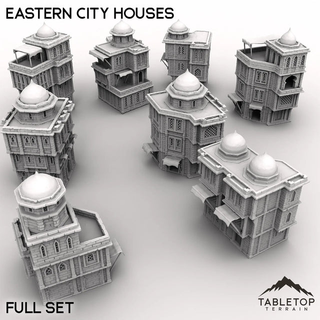 Tabletop Terrain Building Full Set / 32mm Eastern City Houses