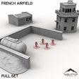 Tabletop Terrain Building Full Set / 32mm French Airfield