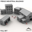 Tabletop Terrain Building Full Set / 32mm French Industrial Buildings