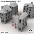 Tabletop Terrain Building Full Set / 32mm French Normandy Corner Buildings