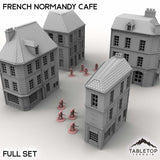 Tabletop Terrain Building Full Set / 32mm French Normandy Corner Buildings
