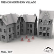 Tabletop Terrain Building Full Set / 32mm French Northern Village