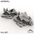 Tabletop Terrain Building Full Set / 32mm Halfling Village Watermill