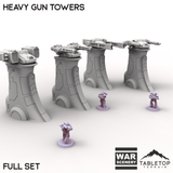 Tabletop Terrain Building Full Set / 32mm Heavy Gun Towers