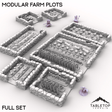 Tabletop Terrain Building Full Set / 32mm Modular Farm Plots