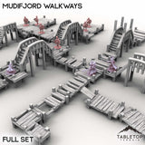 Tabletop Terrain Building Full Set / 32mm Mudifjord Walkways