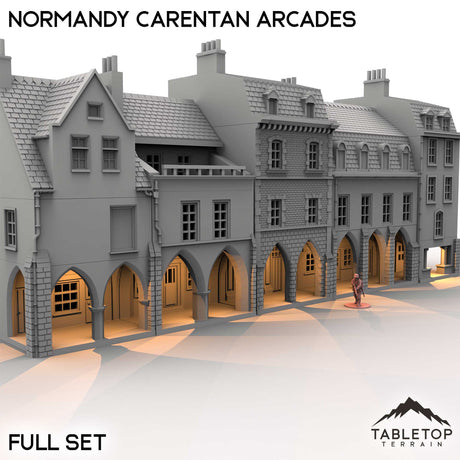 Tabletop Terrain Building Full Set / 32mm Normandy Carentan Arcades
