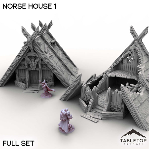 Tabletop Terrain Building Full Set / 32mm Norse House 1
