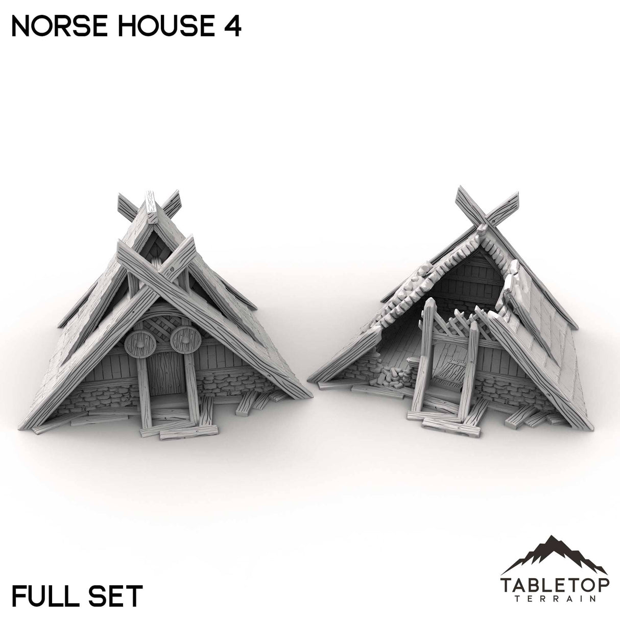 Tabletop Terrain Building Full Set / 32mm Norse House 4