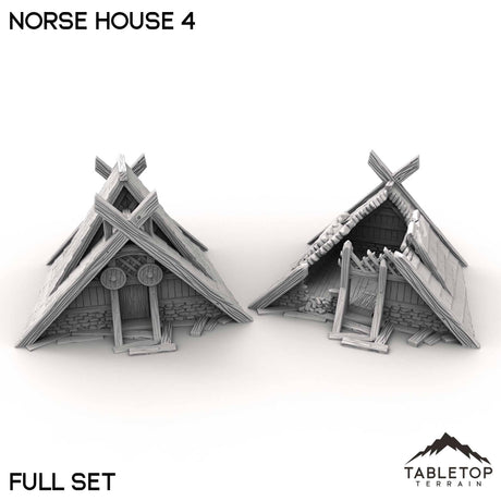 Tabletop Terrain Building Full Set / 32mm Norse House 4