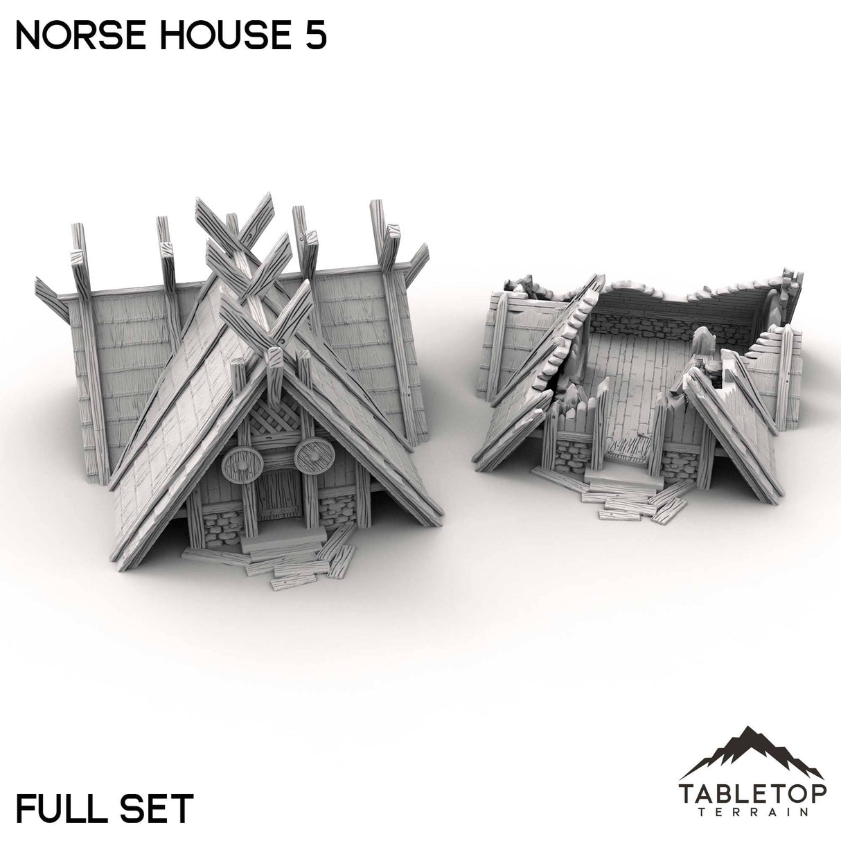 Tabletop Terrain Building Full Set / 32mm Norse House 5