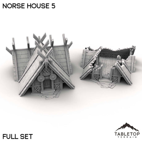 Tabletop Terrain Building Full Set / 32mm Norse House 5