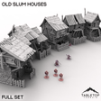 Tabletop Terrain Building Full Set / 32mm Old Slum Houses