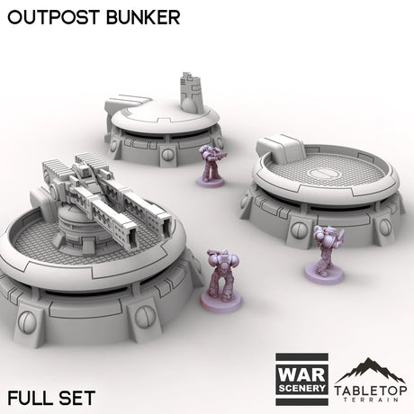 Tabletop Terrain Building Full Set / 32mm Outpost Bunker