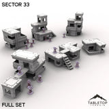 Tabletop Terrain Building Full Set / 32mm Sector 33