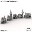Tabletop Terrain Building Full Set / 32mm Silver Haven Houses