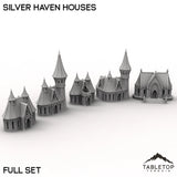 Tabletop Terrain Building Full Set / 32mm Silver Haven Houses