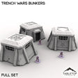 Tabletop Terrain Building Full Set / 32mm Trench Wars Bunkers