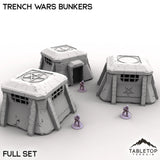 Tabletop Terrain Building Full Set / 32mm Trench Wars Bunkers