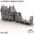 Tabletop Terrain Building Full Set / 32mm Vladistov Terrace Shops 1