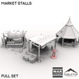 Tabletop Terrain Building Full Set / 40mm Market Stalls
