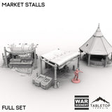 Tabletop Terrain Building Full Set / 40mm Market Stalls