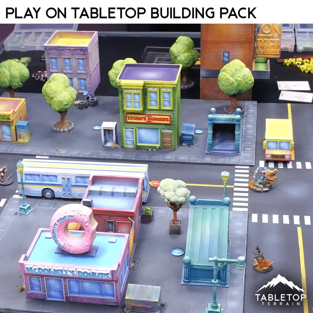 Tabletop Terrain Building Full set / 40mm Play On Protocol Building Pack