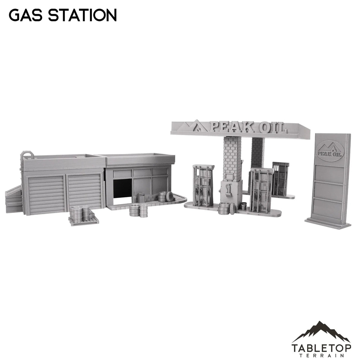 Tabletop Terrain Building Gas Station