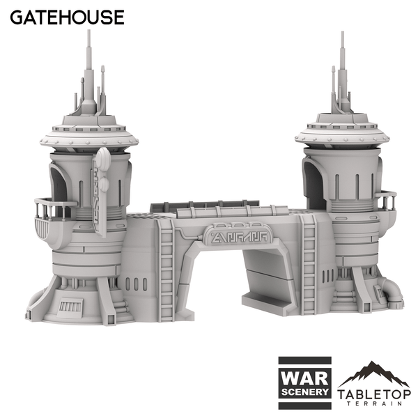 Tabletop Terrain Building Gatehouse - Futuristic City