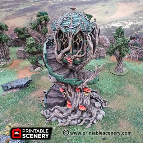 Tabletop Terrain Building Gloomwood Eyrie - Elven Building