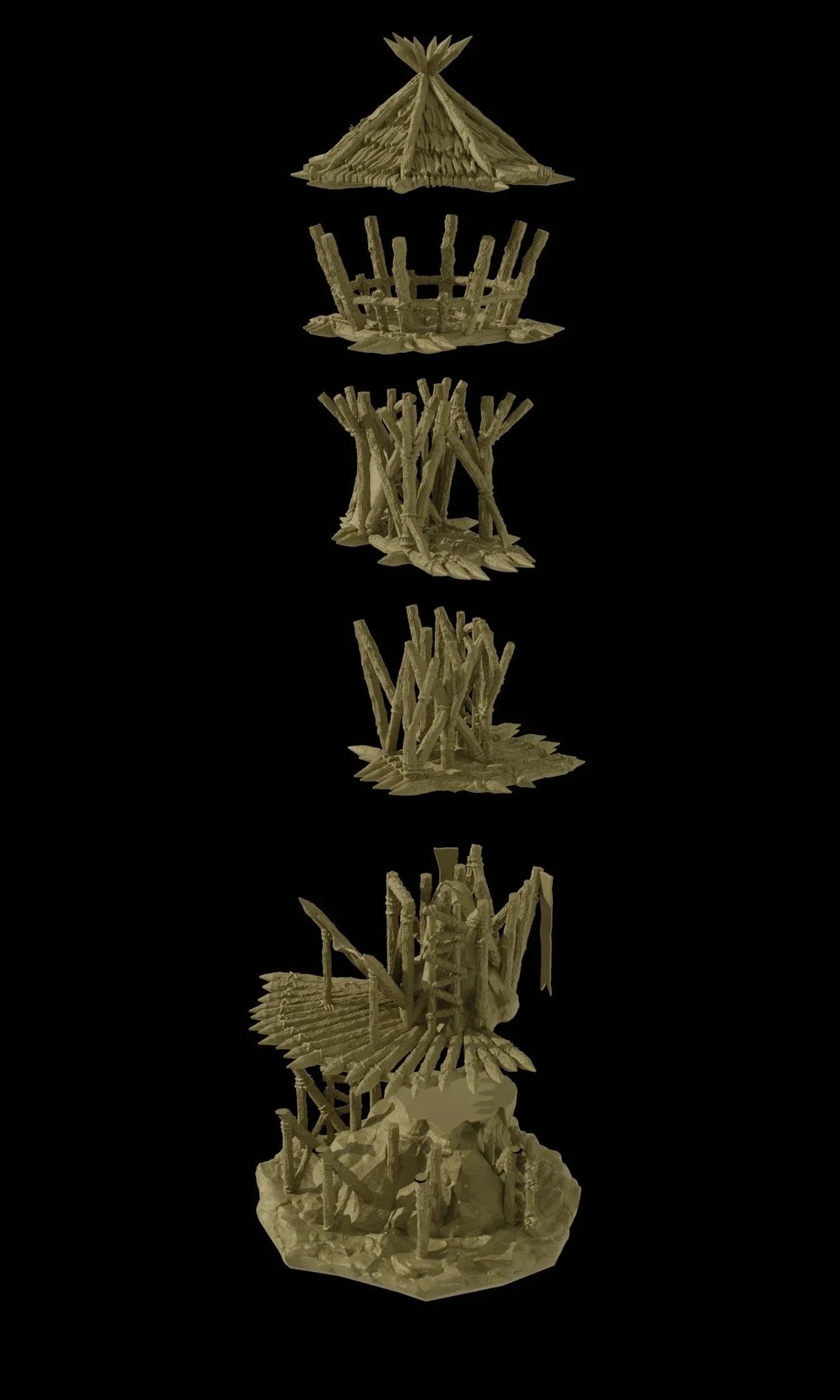 Tabletop Terrain Building Goblin Watchtower