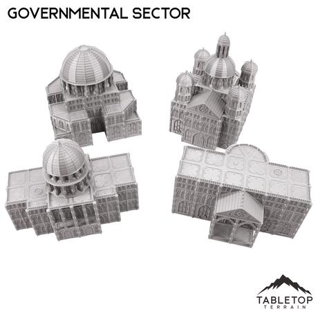 Tabletop Terrain Building Governmental Sector 8mm Scale Building Pack