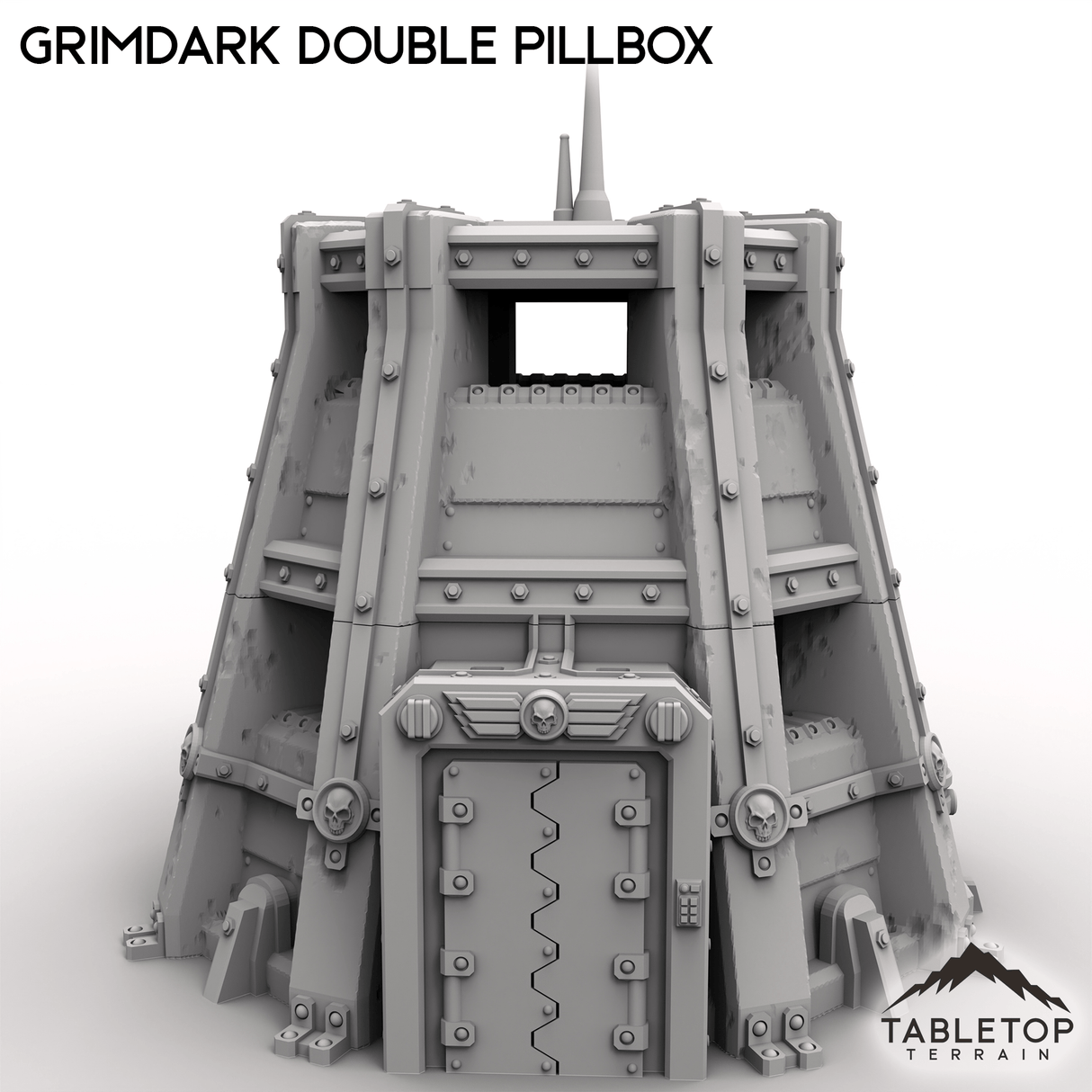 Tabletop Terrain Building Grimdark Double Pillbox