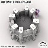 Tabletop Terrain Building Grimdark Double Pillbox