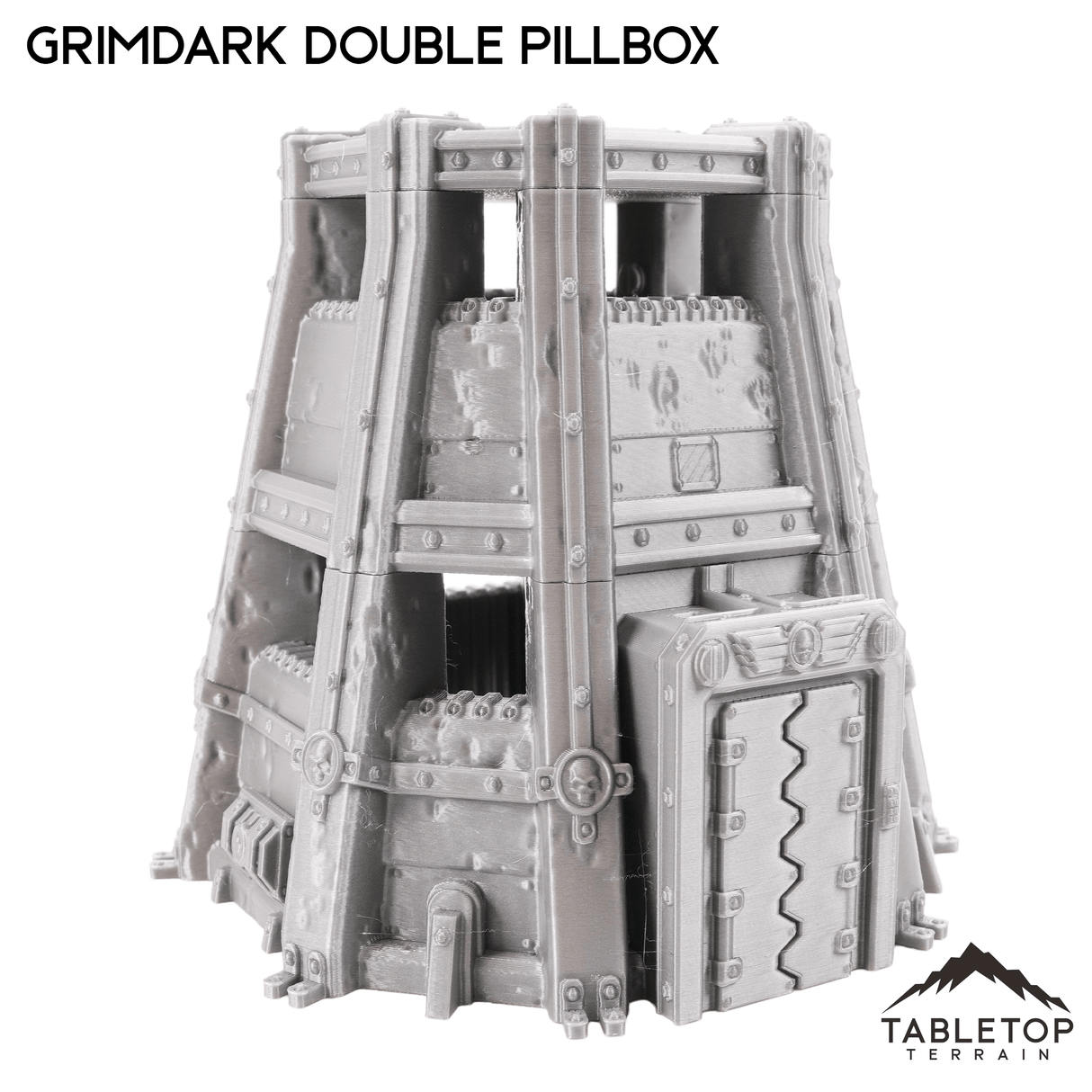 Tabletop Terrain Building Grimdark Double Pillbox