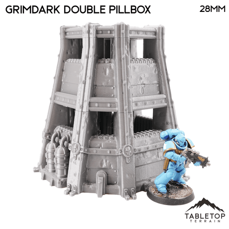 Tabletop Terrain Building Grimdark Double Pillbox