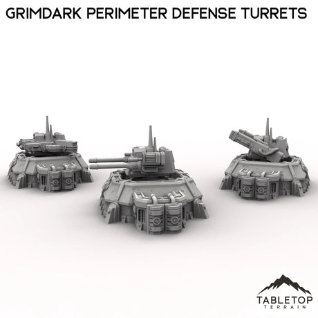 Tabletop Terrain Building Grimdark Perimeter Defense Turrets