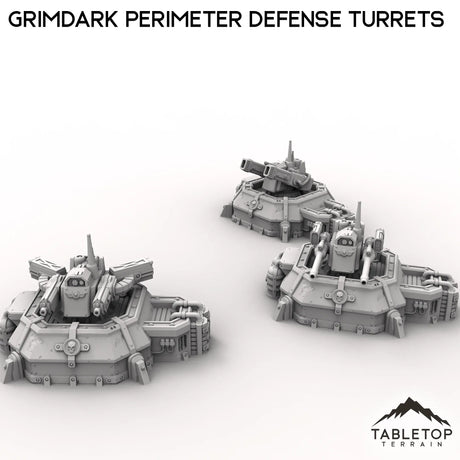 Tabletop Terrain Building Grimdark Perimeter Defense Turrets