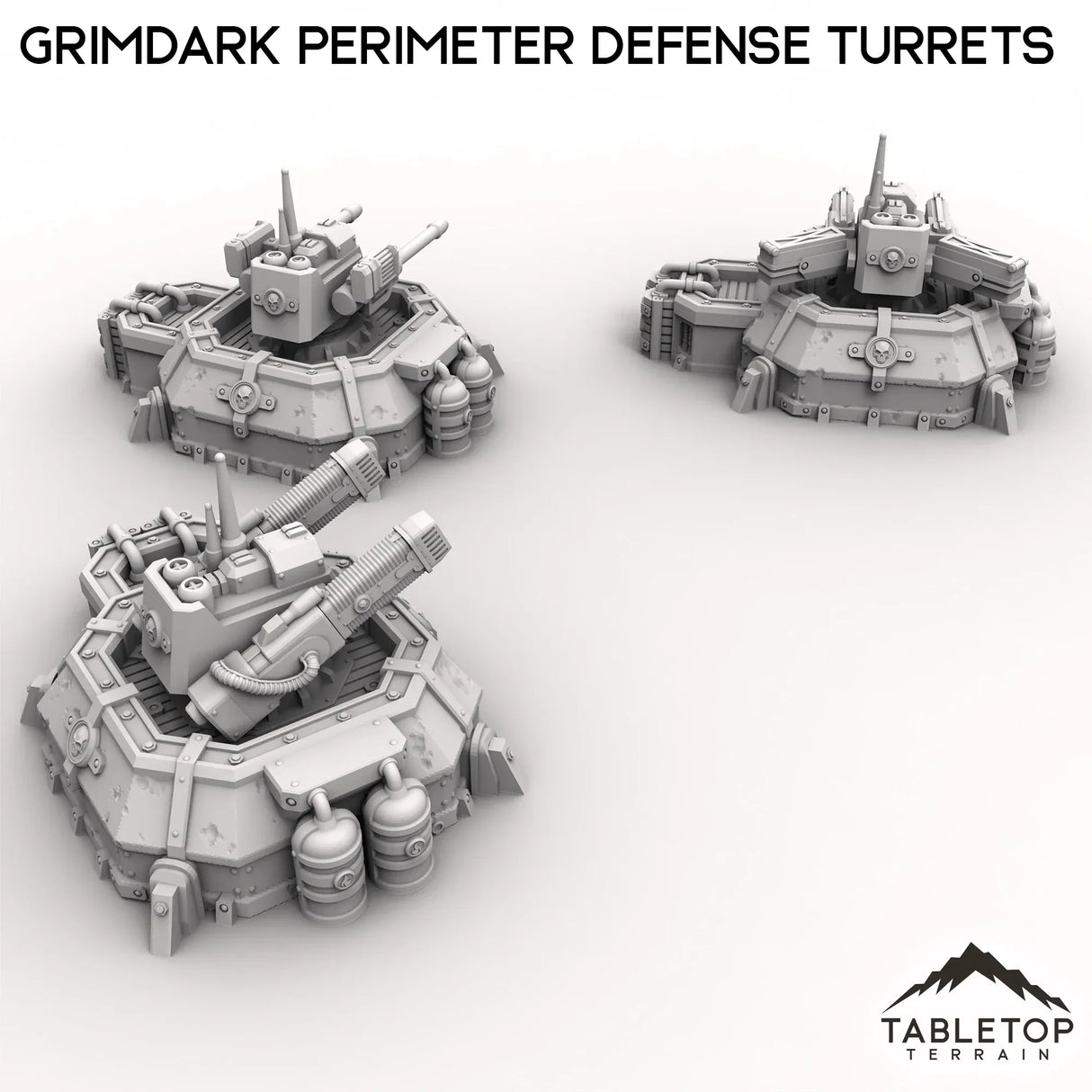 Tabletop Terrain Building Grimdark Perimeter Defense Turrets