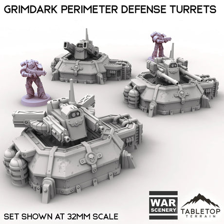Tabletop Terrain Building Grimdark Perimeter Defense Turrets